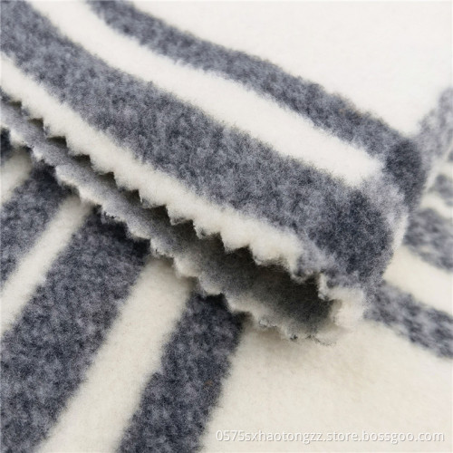 100% Polyester Checked Printed Polar Fleece Clothes Fabric